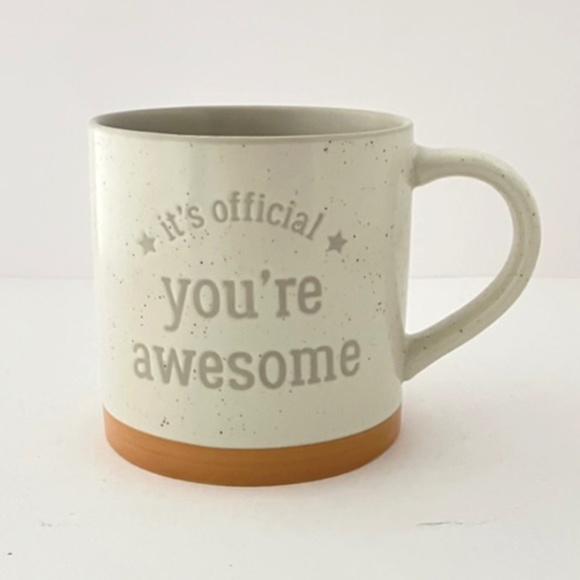 Threshold It's Official You're Awesome Embossed 16 oz. Stoneware Coffee Mug Cup - Picture 1 of 8
